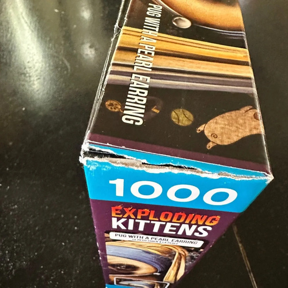 “Pug with a Pearl Earring” 1000 piece art puzzle from Exploding Kittens brand - Picture 5 of 5